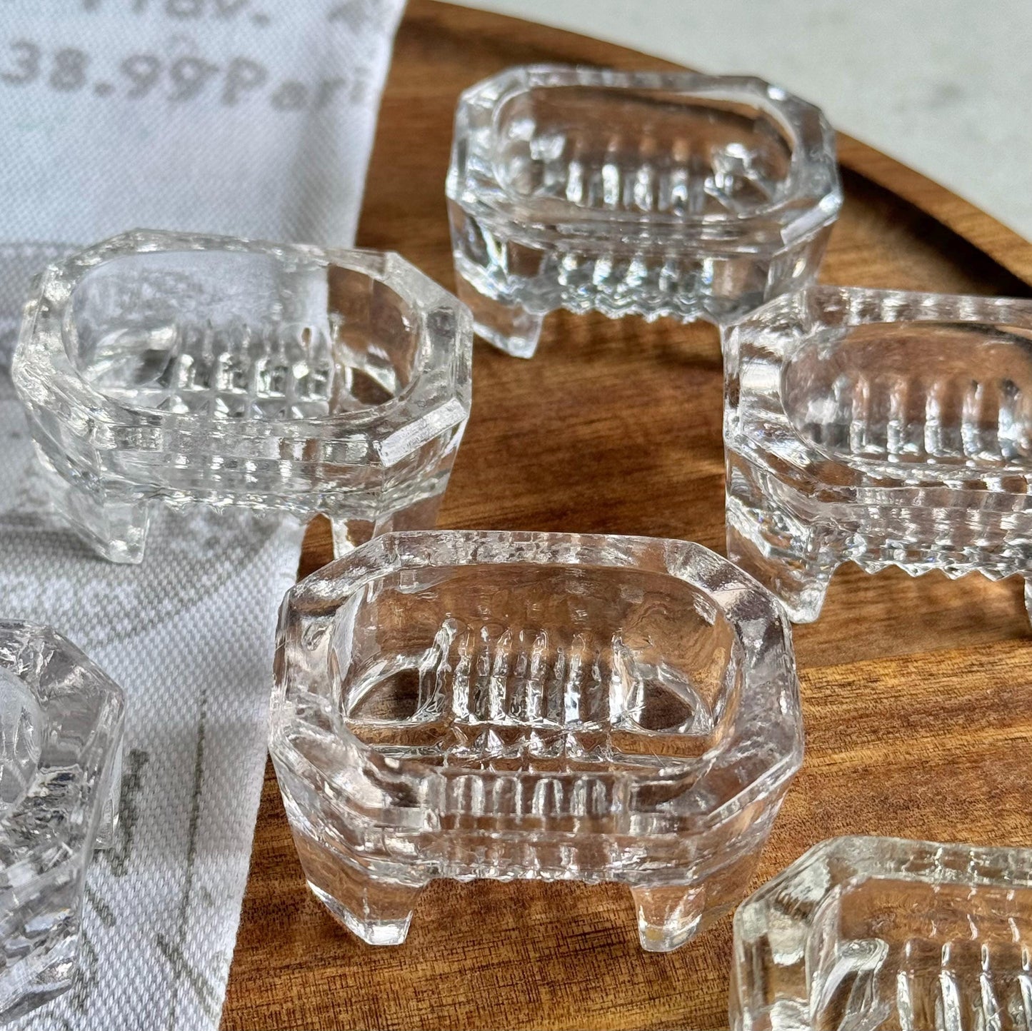 Vintage Oval Footed EAPG Salt Dips - Set of 8