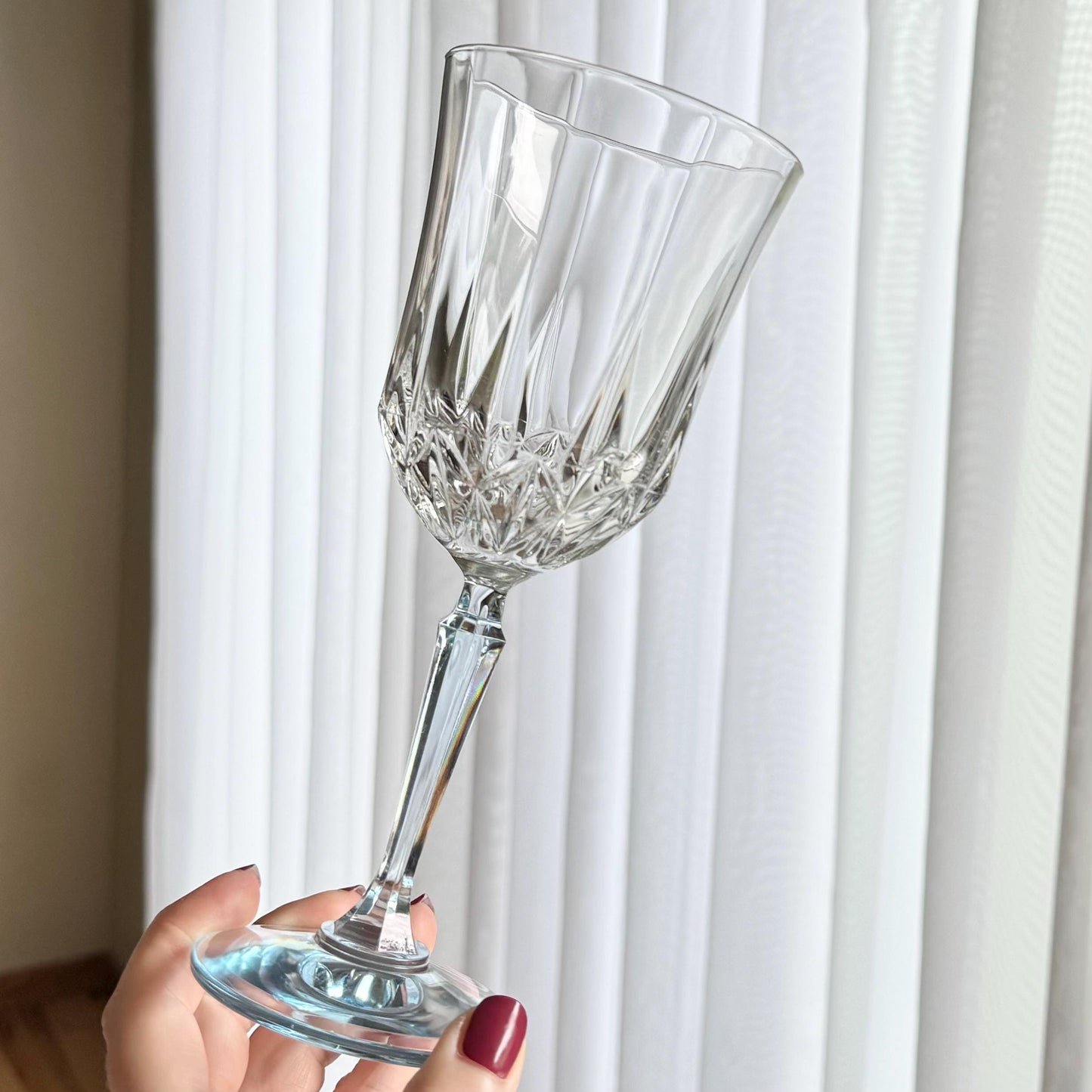 Vintage St. George American Heritage Blue Stem Glasses - Set of 6