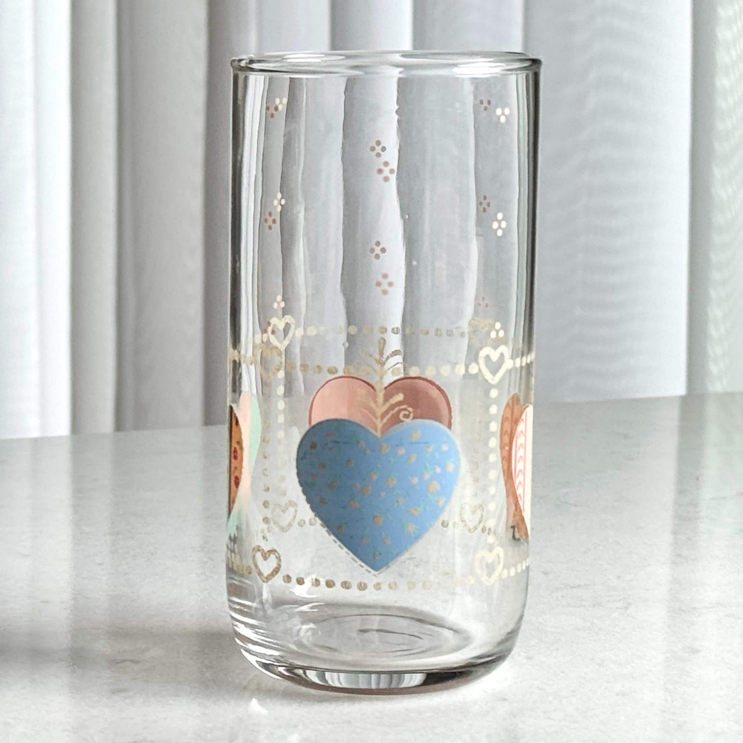 Vintage Tienshan Heartwarming 12 Ounce Tumblers - Set of 4 Glasses
