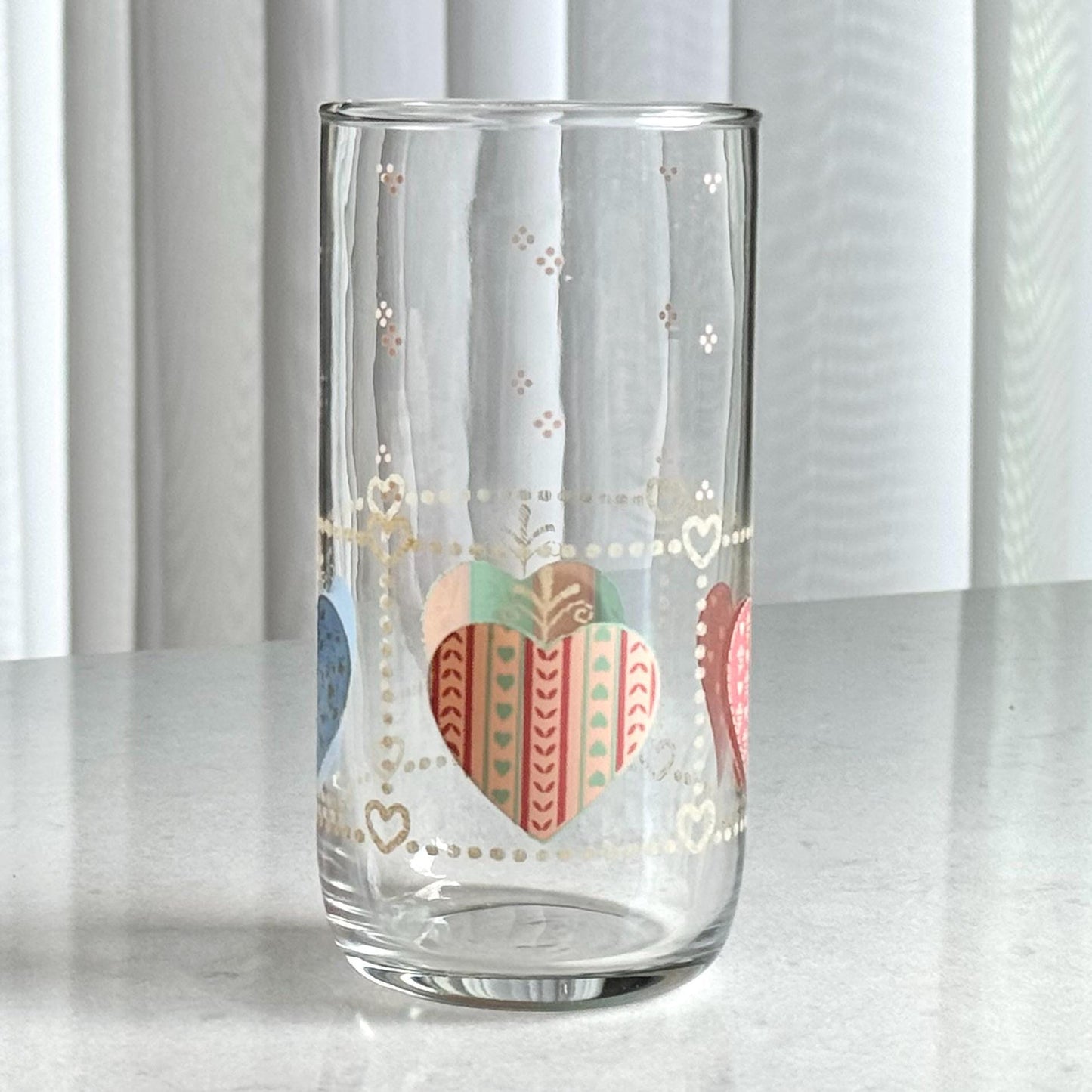 Vintage Tienshan Heartwarming 12 Ounce Tumblers - Set of 4 Glasses