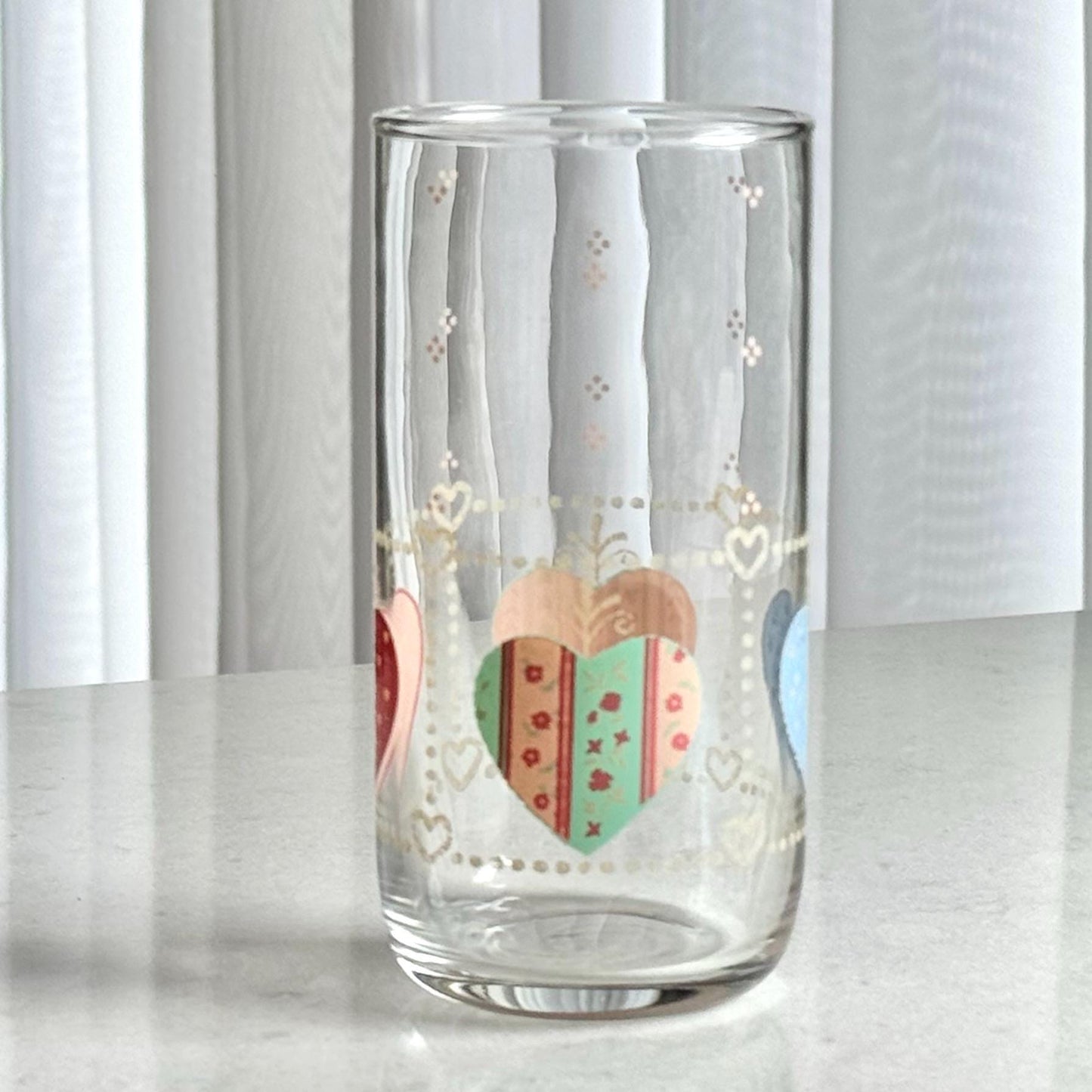 Vintage Tienshan Heartwarming 12 Ounce Tumblers - Set of 4 Glasses