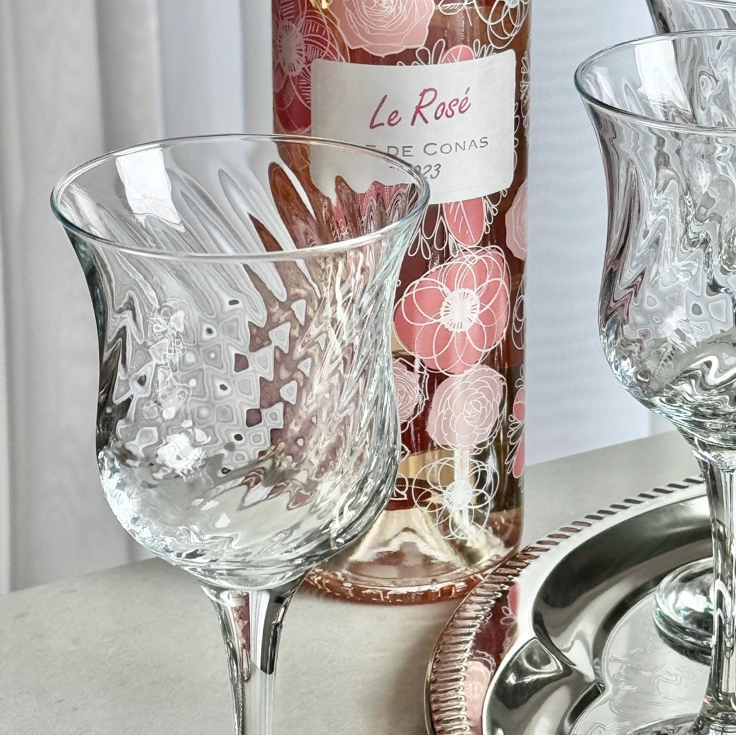 Vintage Optic Swirl Pattern Glasses - Set of 11