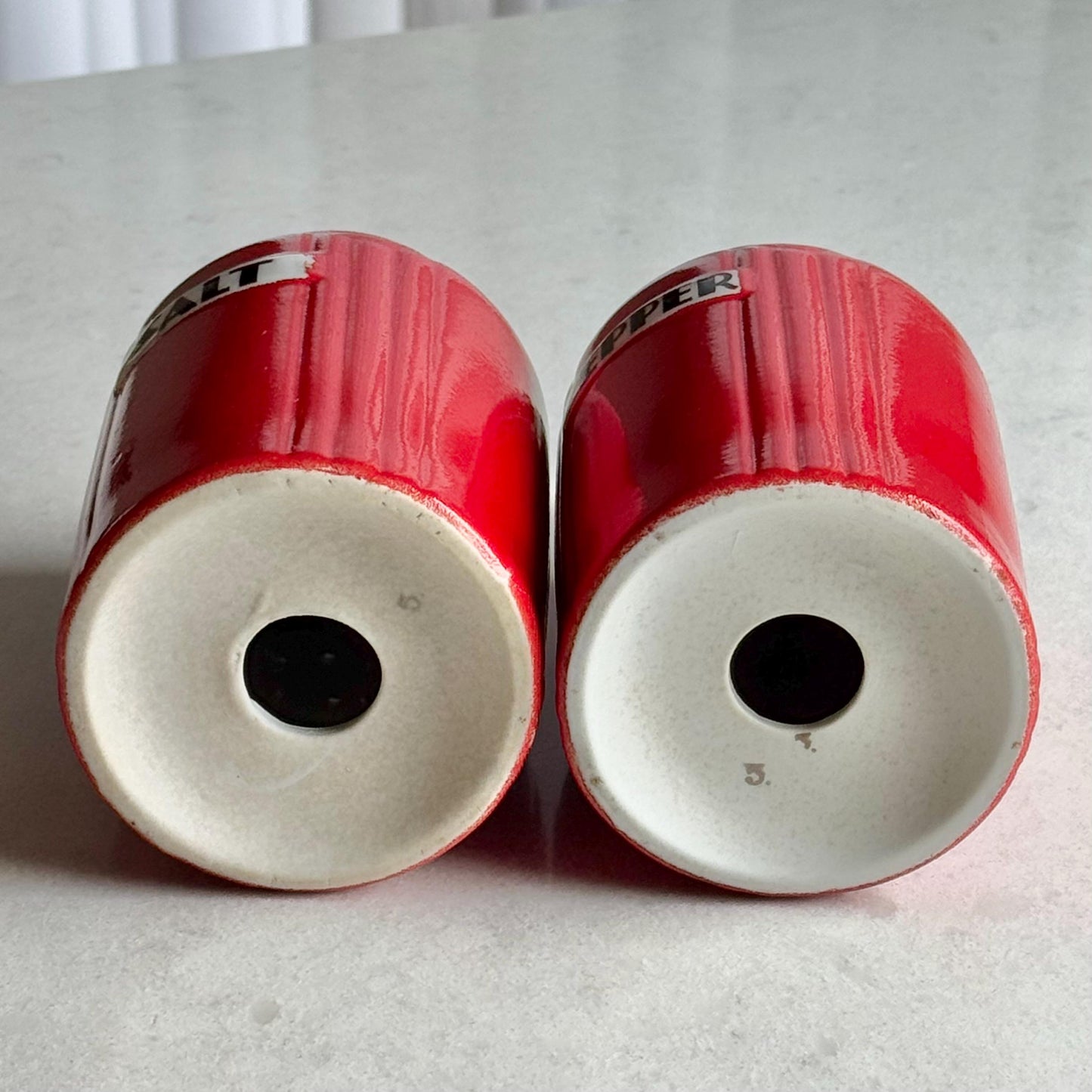 Vintage Hall Novelty Radiance Chinese Red Salt & Pepper Shaker Set