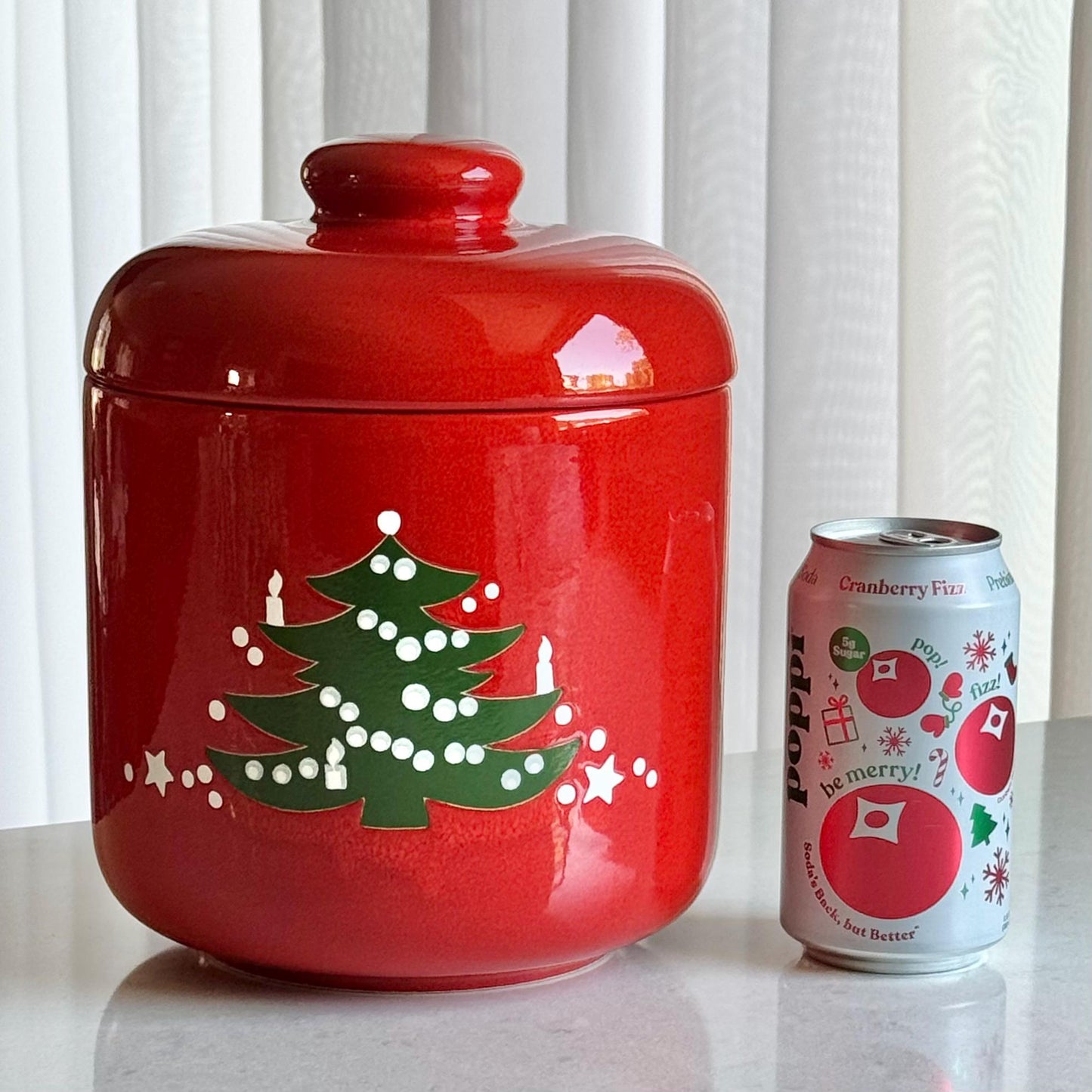Vintage Waechtersbach Red Christmas Tree 9" Cookie Jar