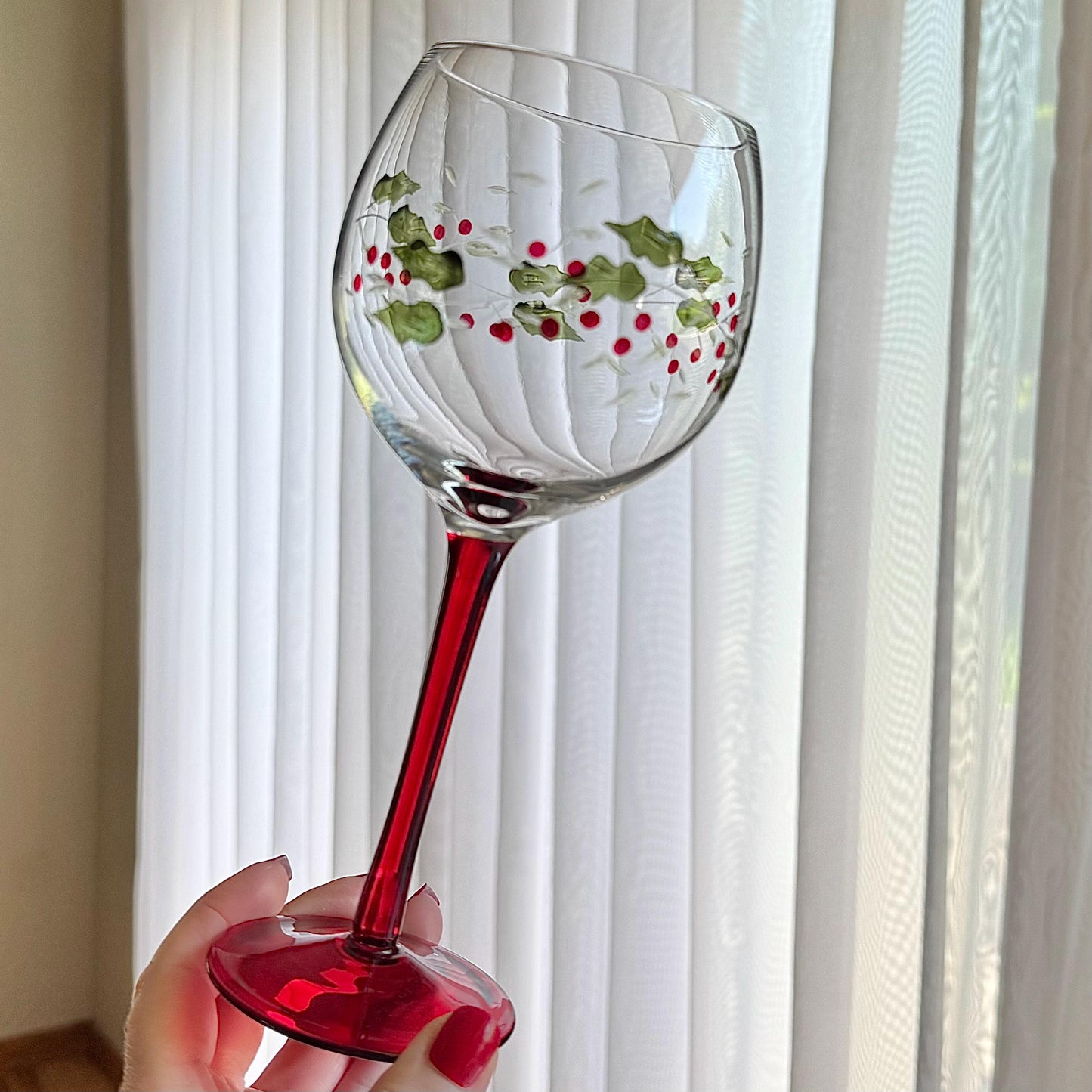 Vintage Pfaltzgraff Winterberry Glasses - Set of 8 Goblets