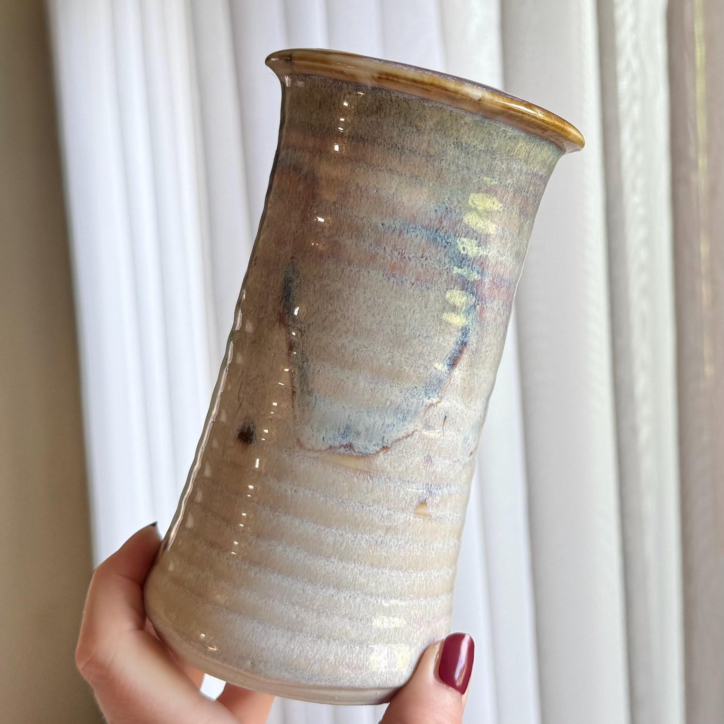 Vintage Handmade Signed Pottery Vase