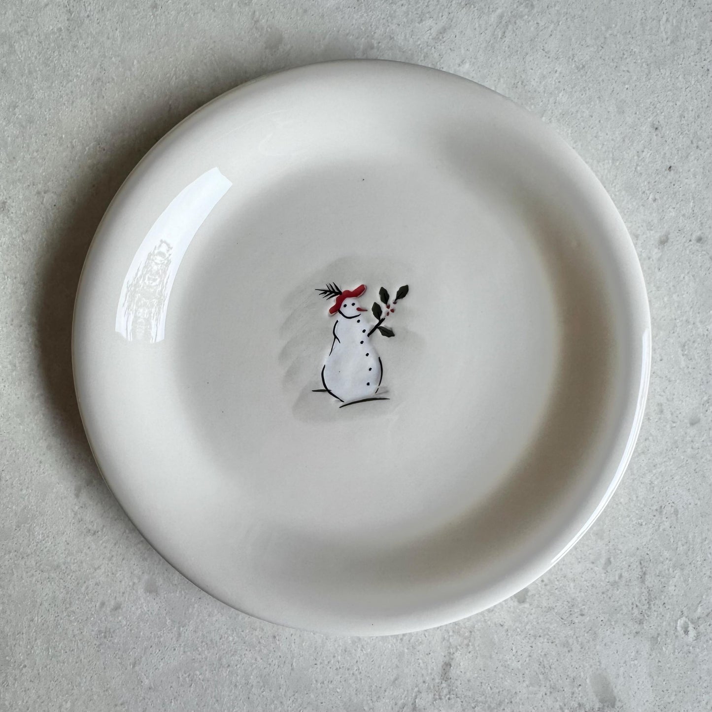 Vintage Williams Sonoma Holiday Snowman Plates - Set of 12