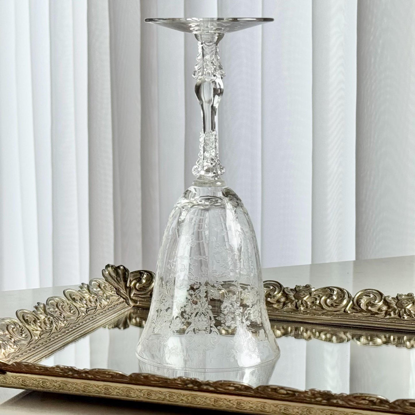 Vintage Cambridge Rose Point Glasses (circa 1934 - 1958) - Set of 6