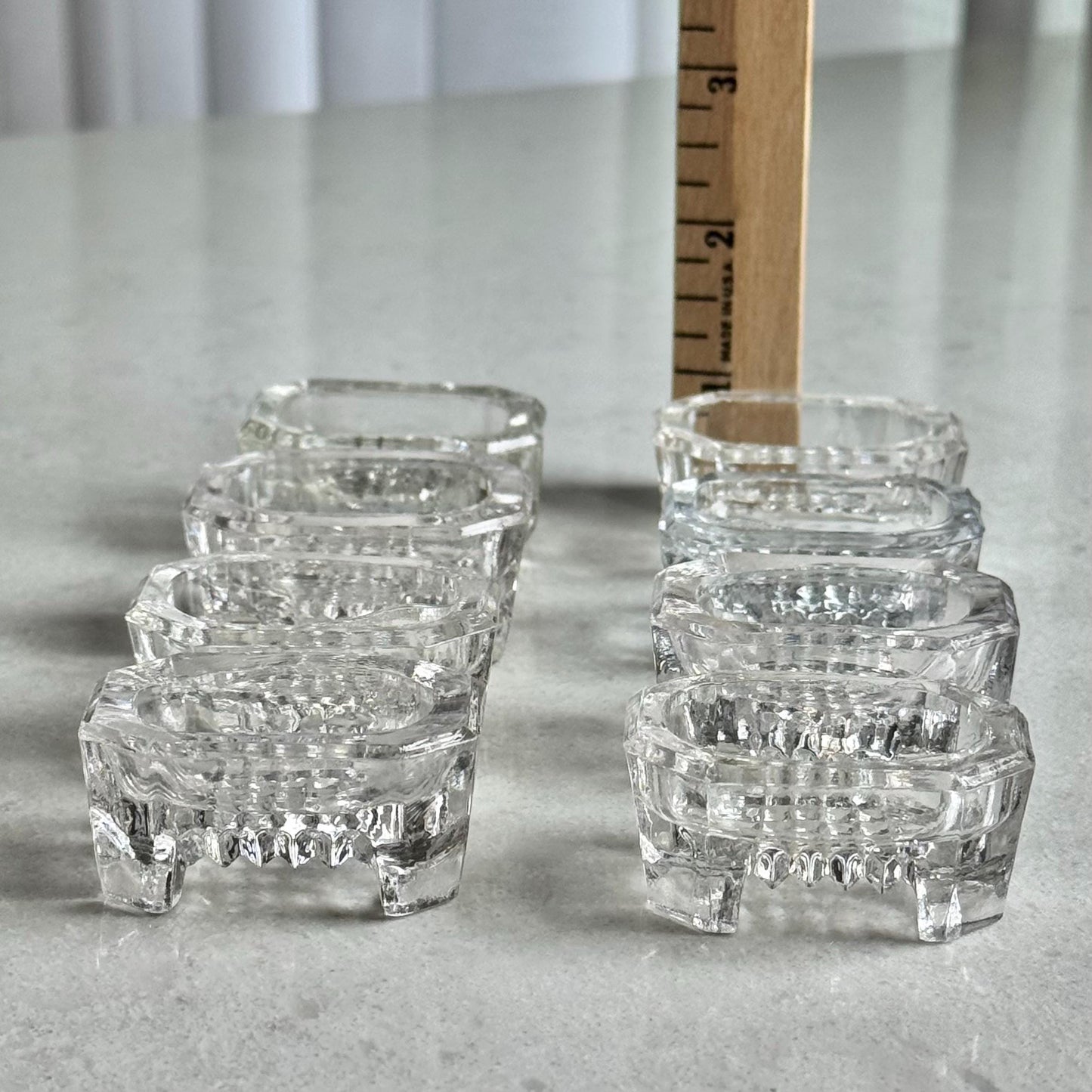 Vintage Oval Footed EAPG Salt Dips - Set of 8
