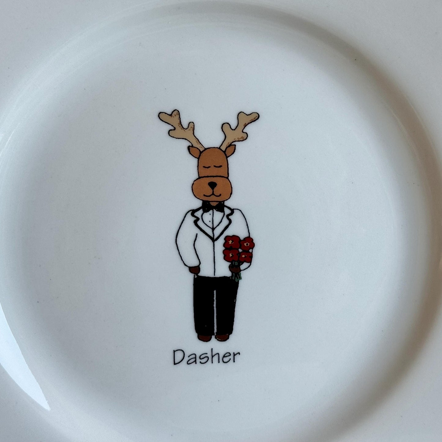 Vintage LTD Commodities Rainbow Mountain Reindeer Plates - Set of 8