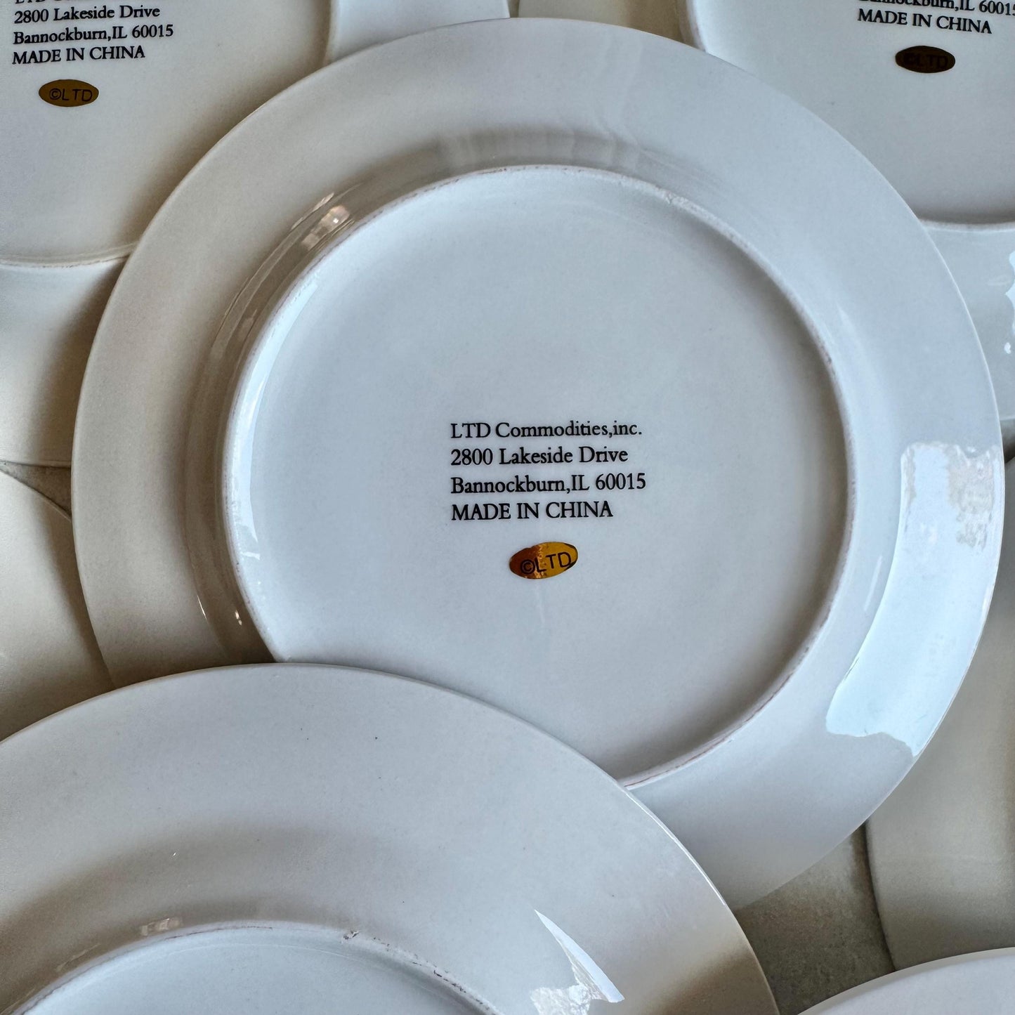 Vintage LTD Commodities Rainbow Mountain Reindeer Plates - Set of 8