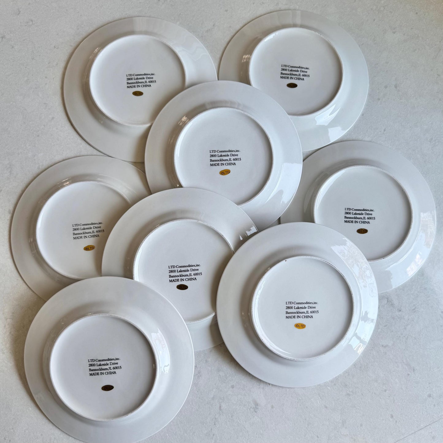 Vintage LTD Commodities Rainbow Mountain Reindeer Plates - Set of 8