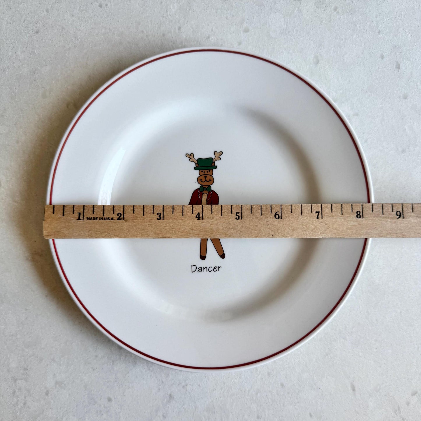 Vintage LTD Commodities Rainbow Mountain Reindeer Plates - Set of 8