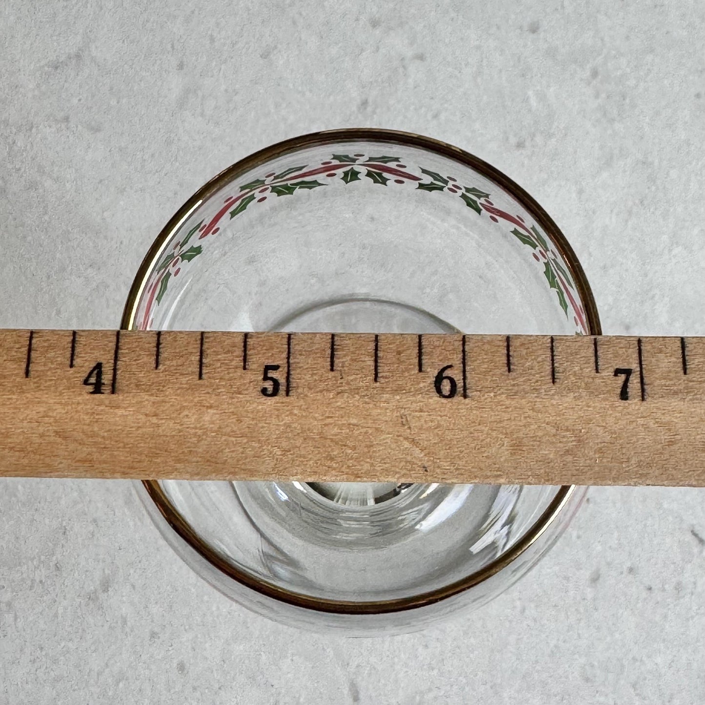 Vintage Libbey Holly and Ribbon Glasses - Set of 5