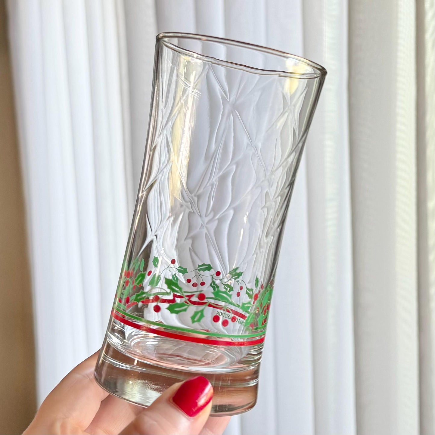 Vintage Arby’s Christmas Collection Glasses - Set of 7 Highball Tumblers