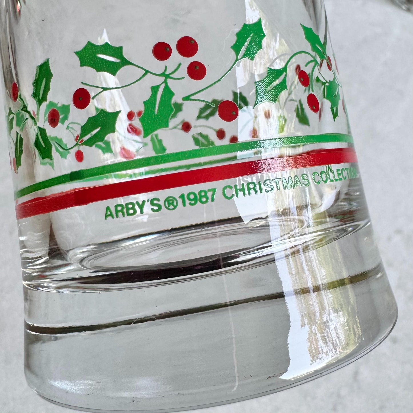 Vintage Arby’s Christmas Collection Glasses - Set of 7 Highball Tumblers