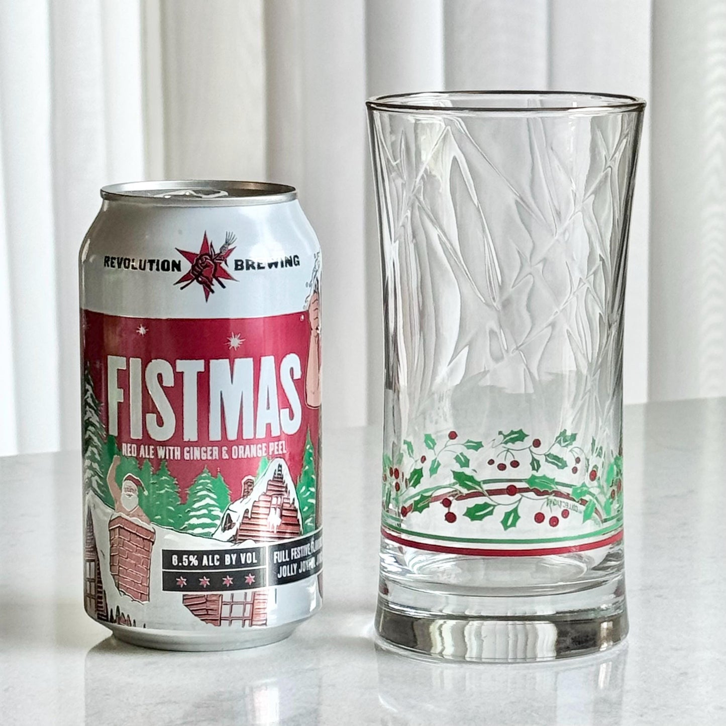 Vintage Arby’s Christmas Collection Glasses - Set of 7 Highball Tumblers