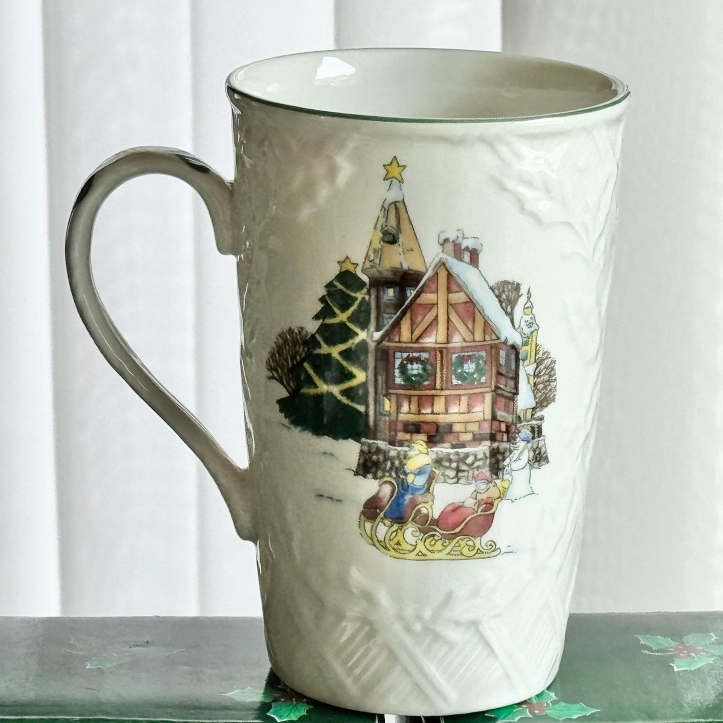 Vintage Mikasa Sleigh Ride Plates and Cups - 10 sets, 20 pieces total
