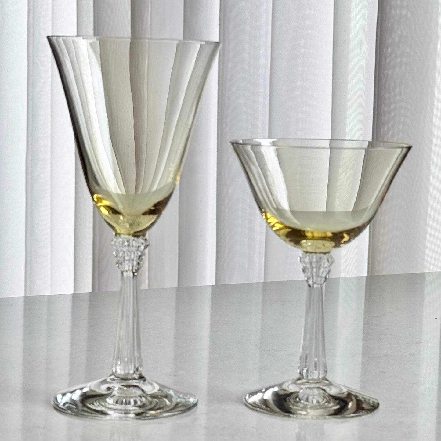 Vintage Fostoria Sceptre Amber Glasses (circa 1937 - 1943) - Set of 6 Goblets