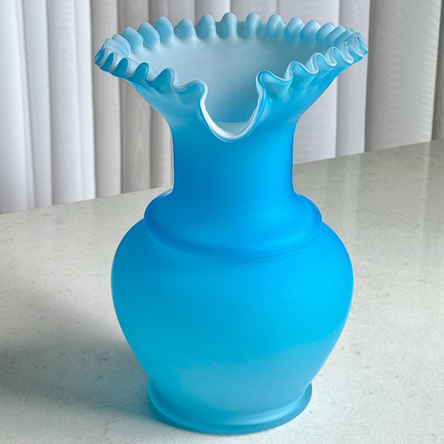 Vintage Satin Finish Robin’s Egg Blue 10-1/4” Pitcher