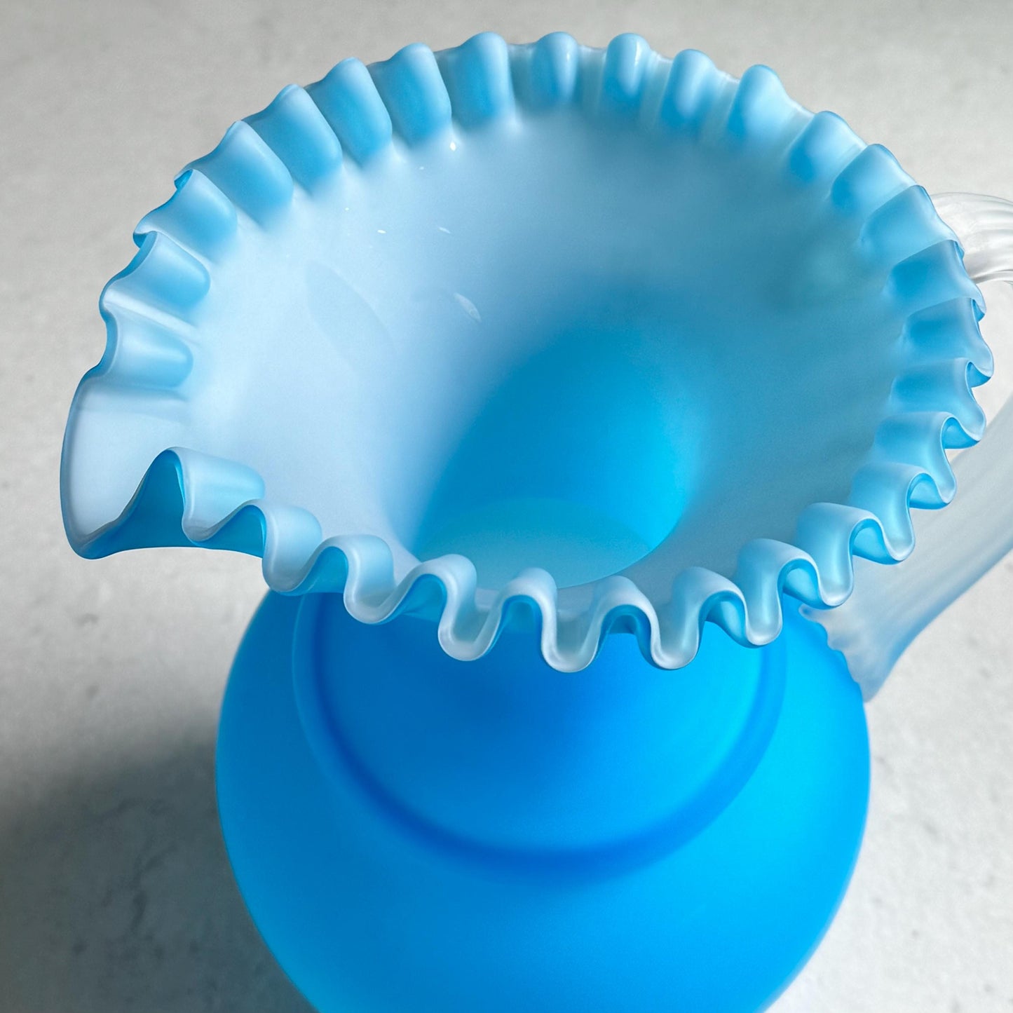Vintage Satin Finish Robin’s Egg Blue 10-1/4” Pitcher