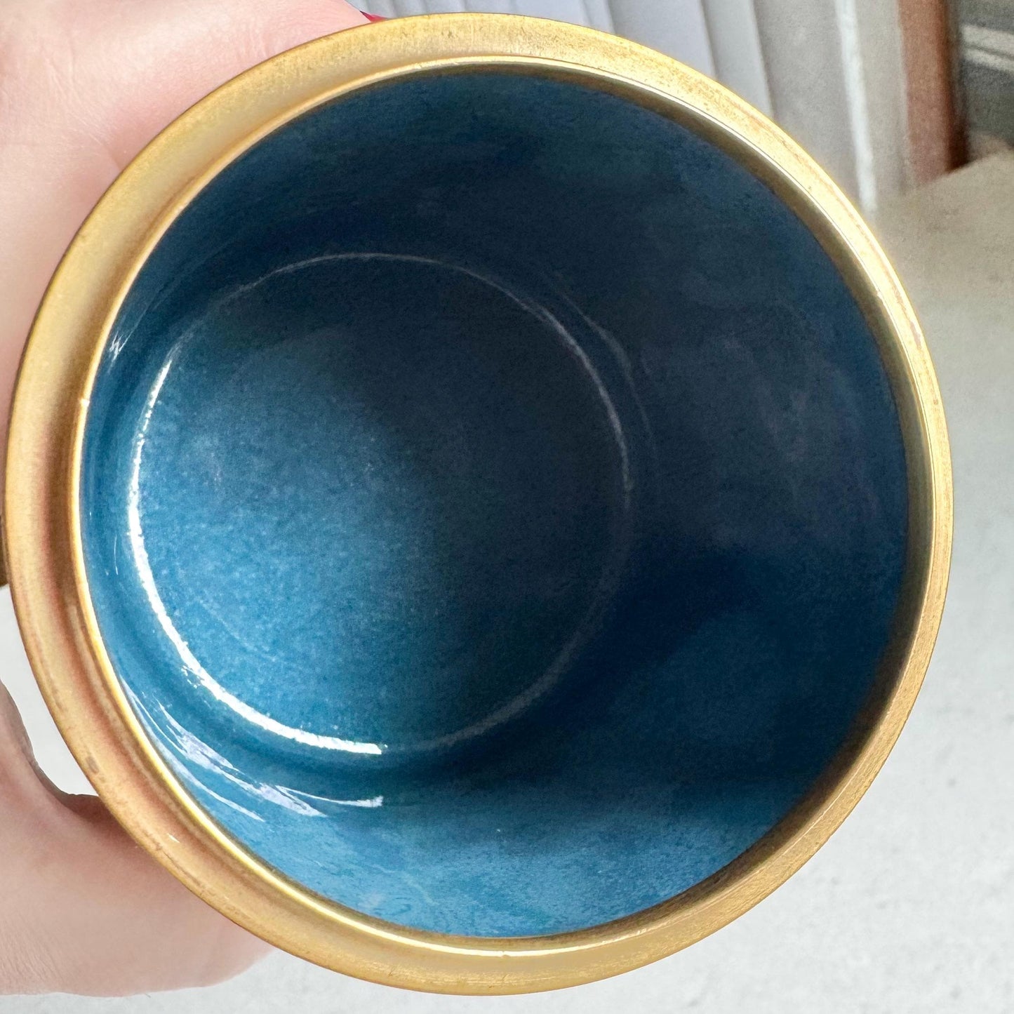 Vintage Chinese Cloisonne Tea Cannister with a Lid