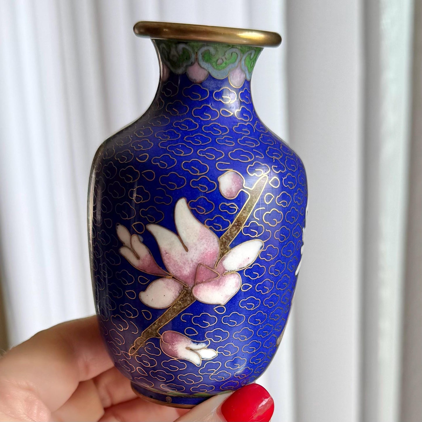 Vintage Chinese Cloisonne Vases (#C2) - Set of 2