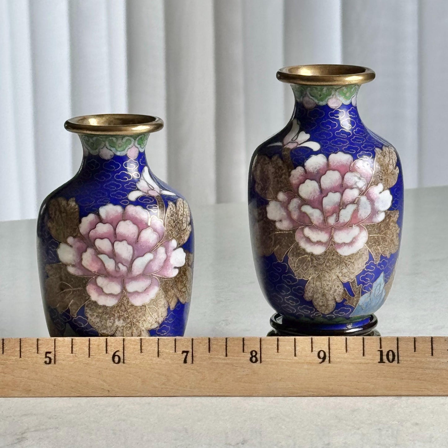 Vintage Chinese Cloisonne Vases (#C2) - Set of 2