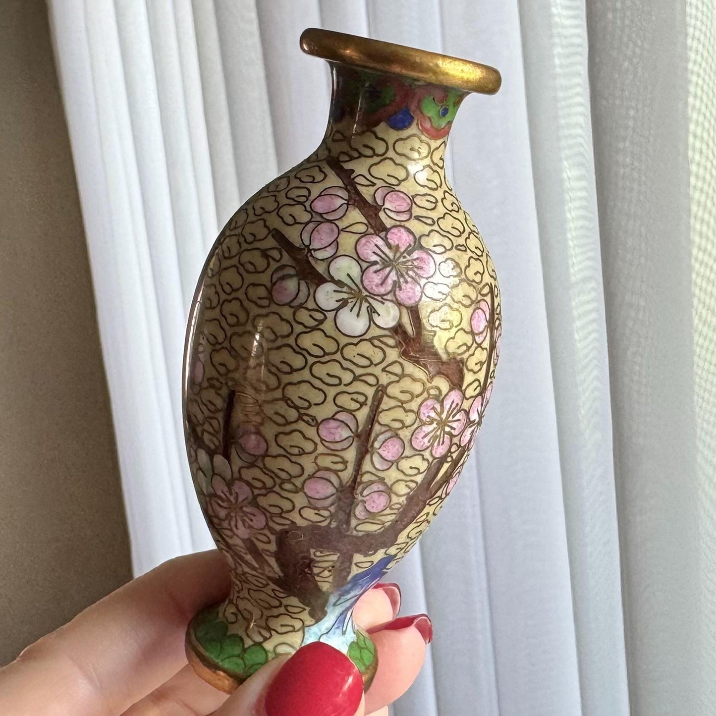 Vintage Chinese Cloisonne Vases (#C3) - Set of 2
