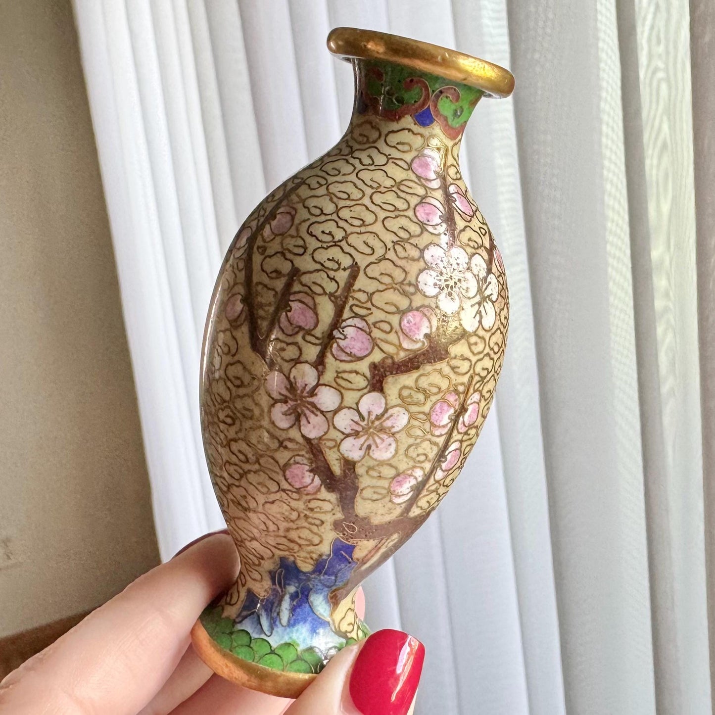 Vintage Chinese Cloisonne Vases (#C3) - Set of 2