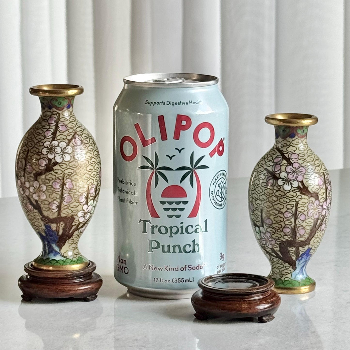 Vintage Chinese Cloisonne Vases (#C3) - Set of 2