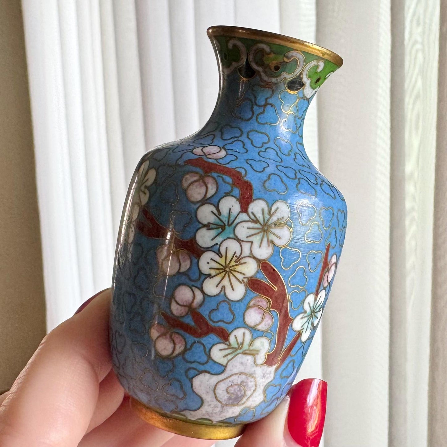 Vintage Chinese Cloisonne Vases (#C4) - Set of 2
