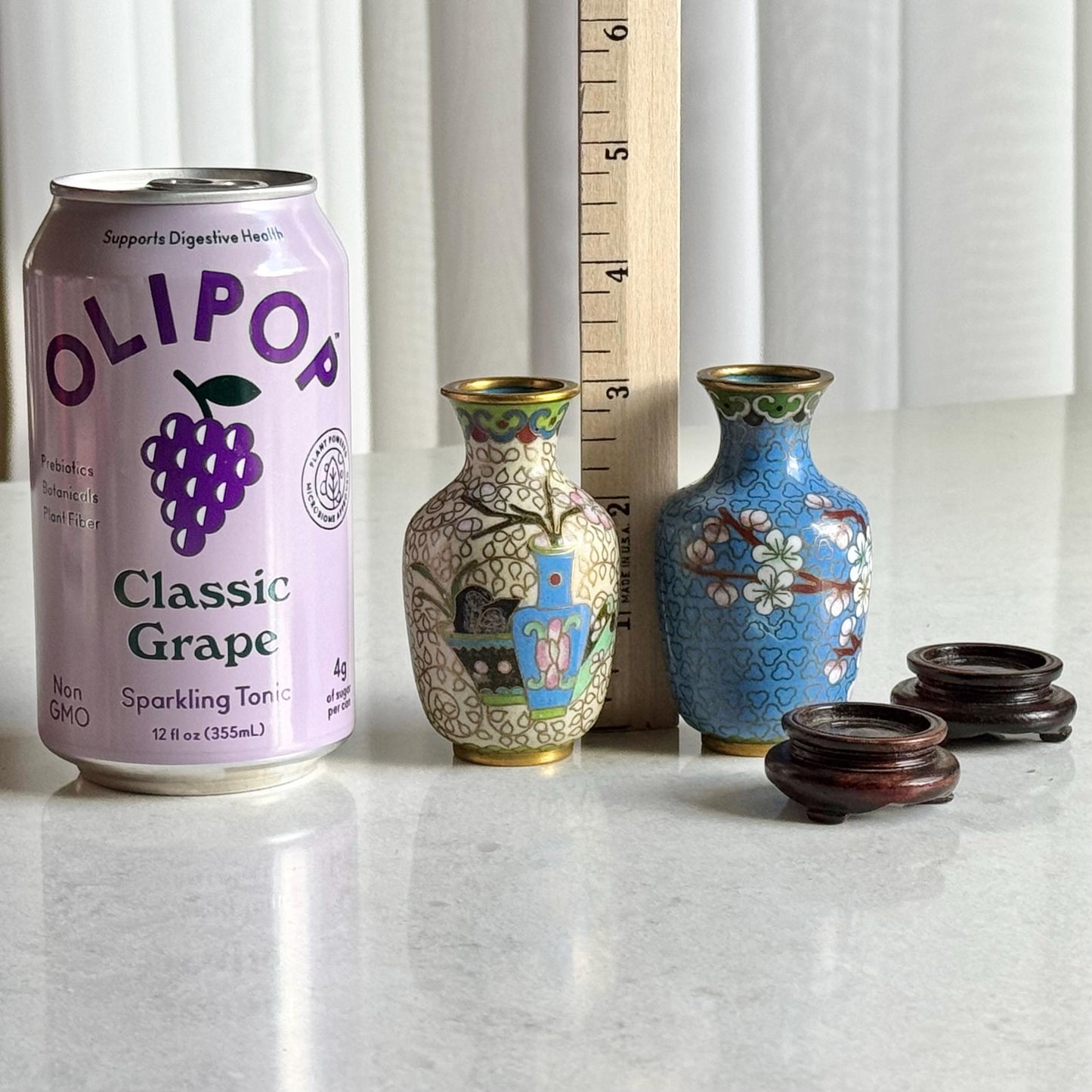 Vintage Chinese Cloisonne Vases (#C4) - Set of 2