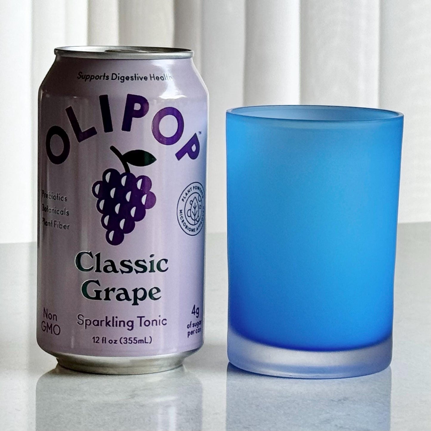 Vintage Satin Frosted Blue Glasses - Set of 5 Tumblers