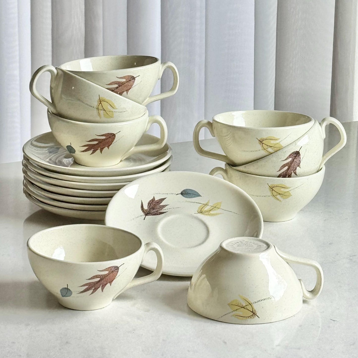 Vintage Franciscan Autumn Leaf Dishes (circa 1955 - 1969) - Service for 8