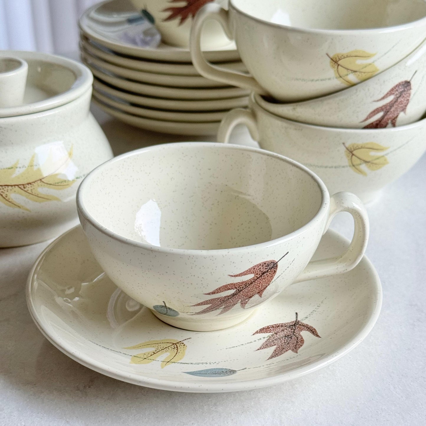 Vintage Franciscan Autumn Leaf Dishes (circa 1955 - 1969) - Service for 8