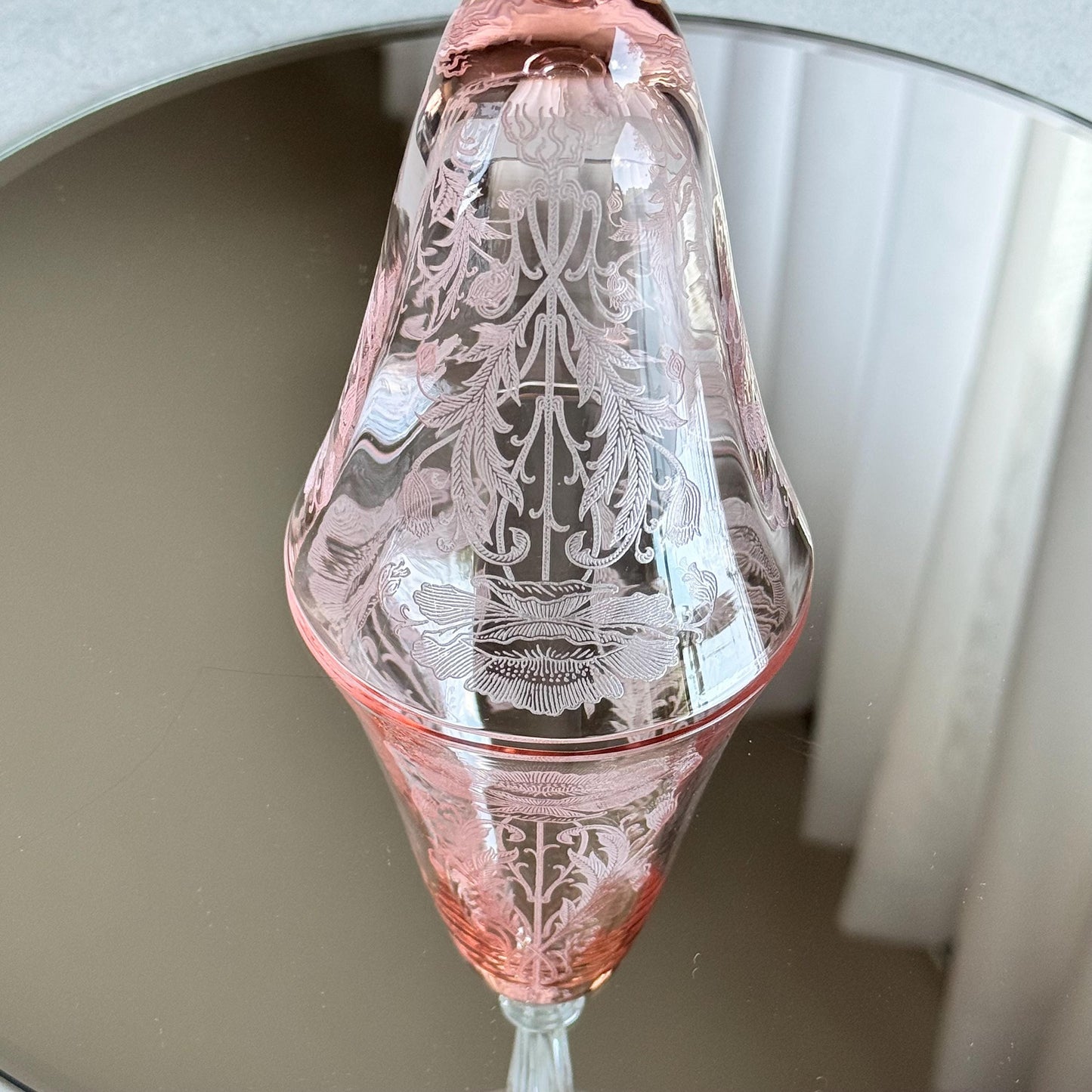 Tiffin-Franciscan Flanders Pink Goblets (circa 1927 - 1935) - Set of 12