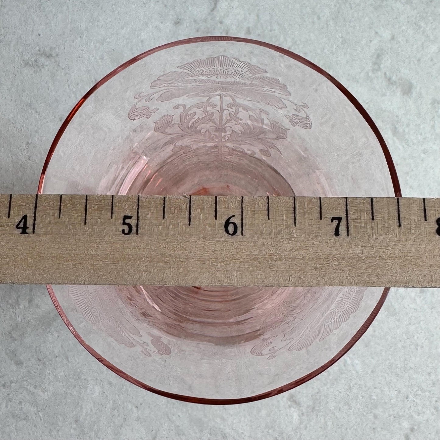 Tiffin-Franciscan Flanders Pink Footed Ice Tea Tumblers (circa 1927 - 1935) - Set of 10