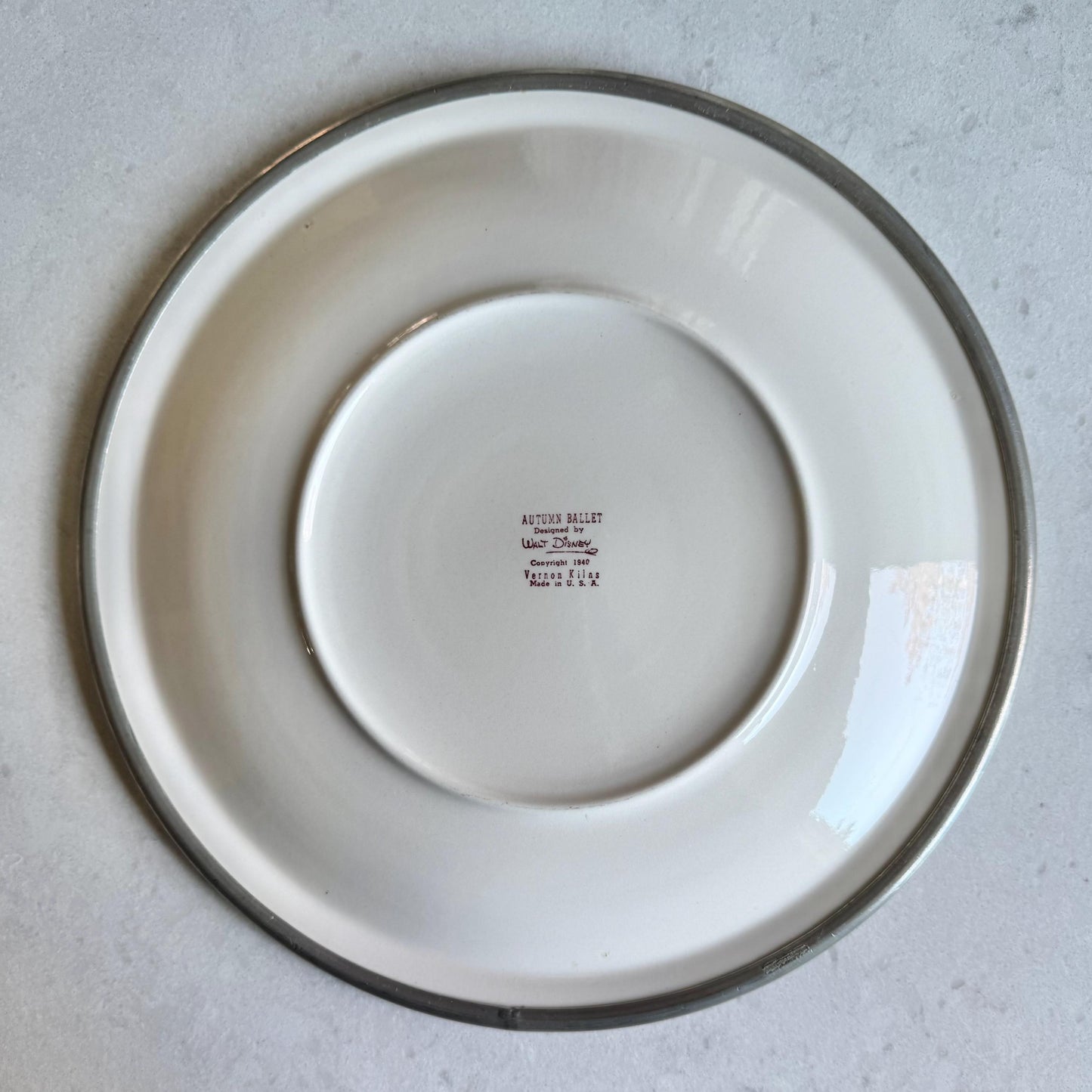 Vintage Disney Vernon Kilns Large 12” Fantasia Autumn Ballet Collector Plate