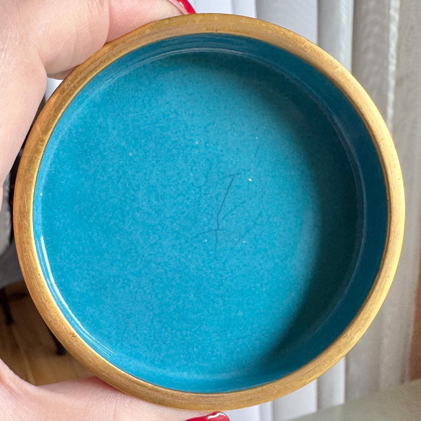 Vintage Chinese Cloisonne Tea Cannister with Lid