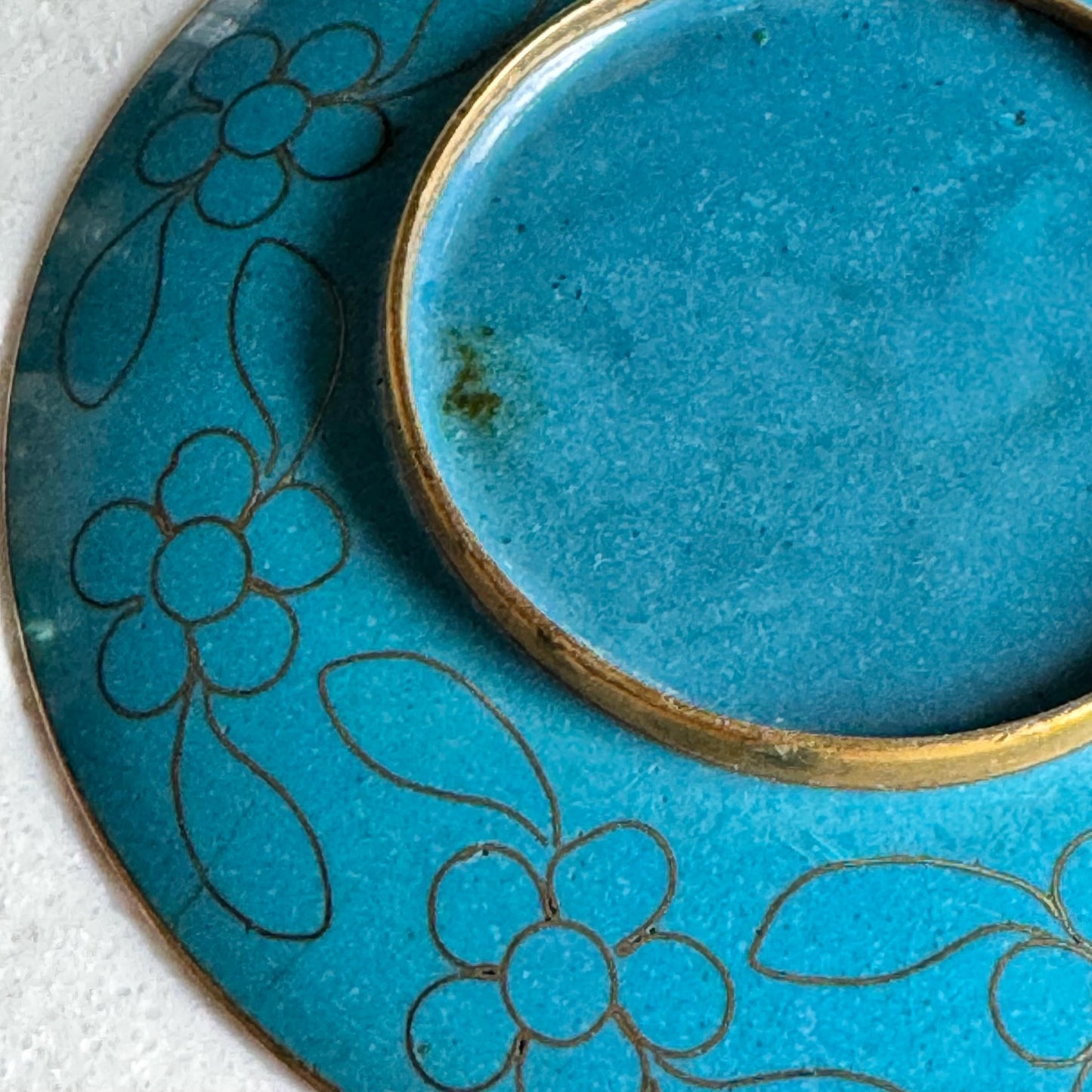 Vintage Chinese Cloisonne Dishes - Set of 2