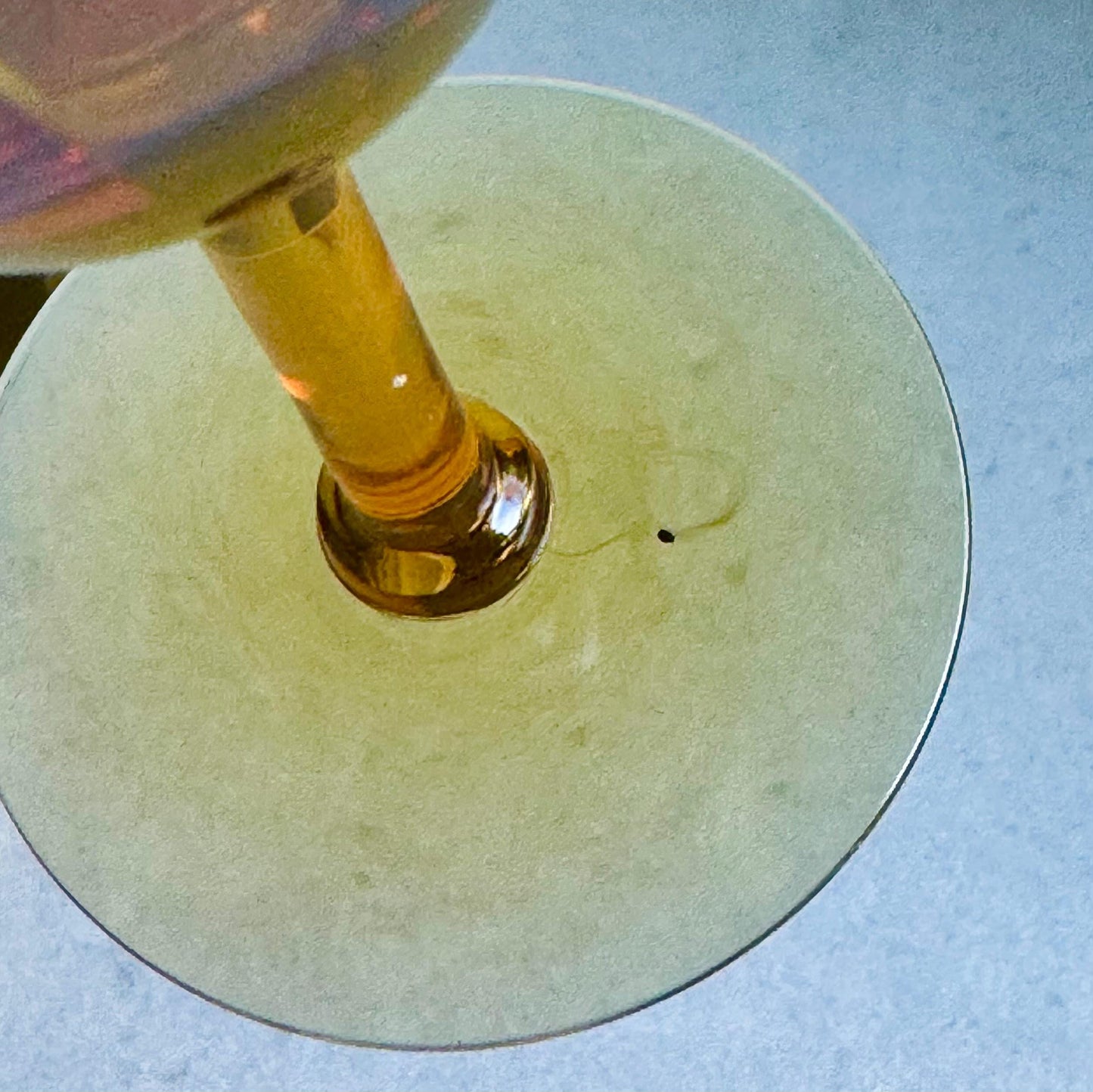 Vintage Cambridge Glass Amber Optic Panel Glasses - Set of 4