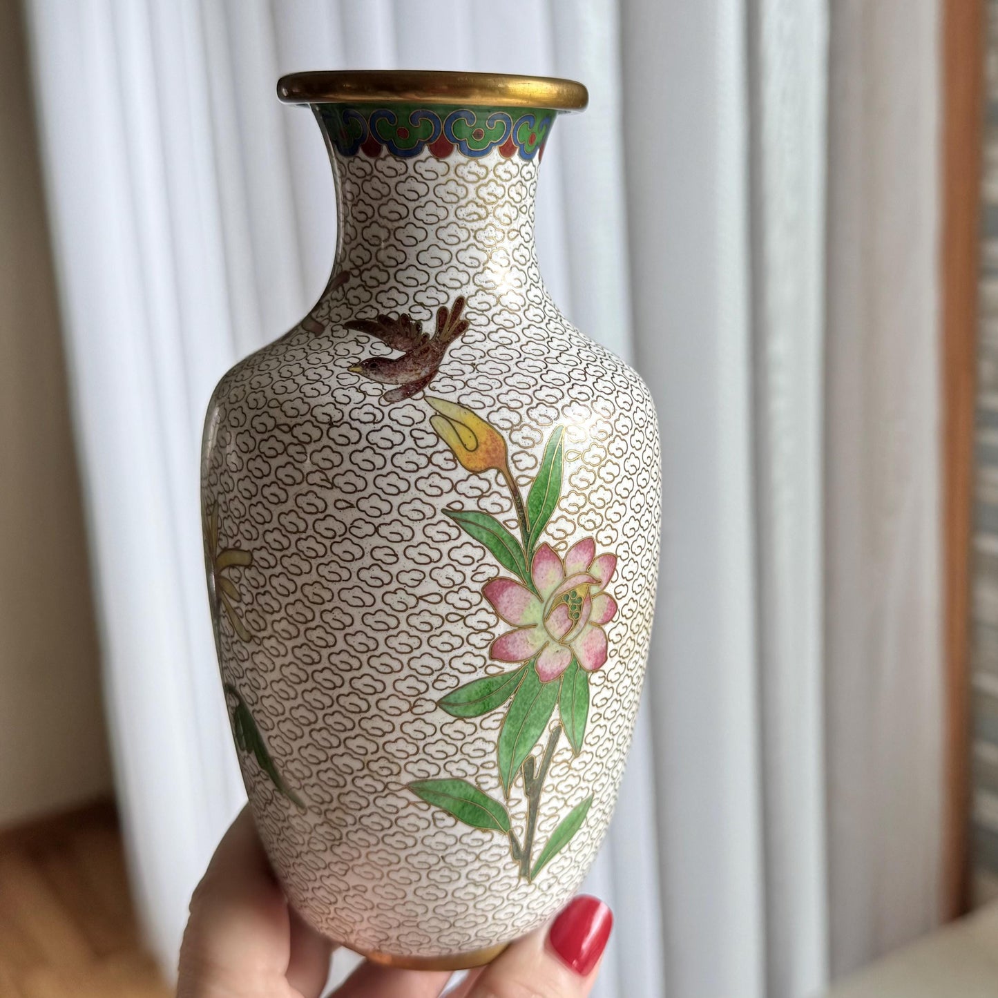 Vintage Chinese Cloisonne Vases (#C1) - Set of 2