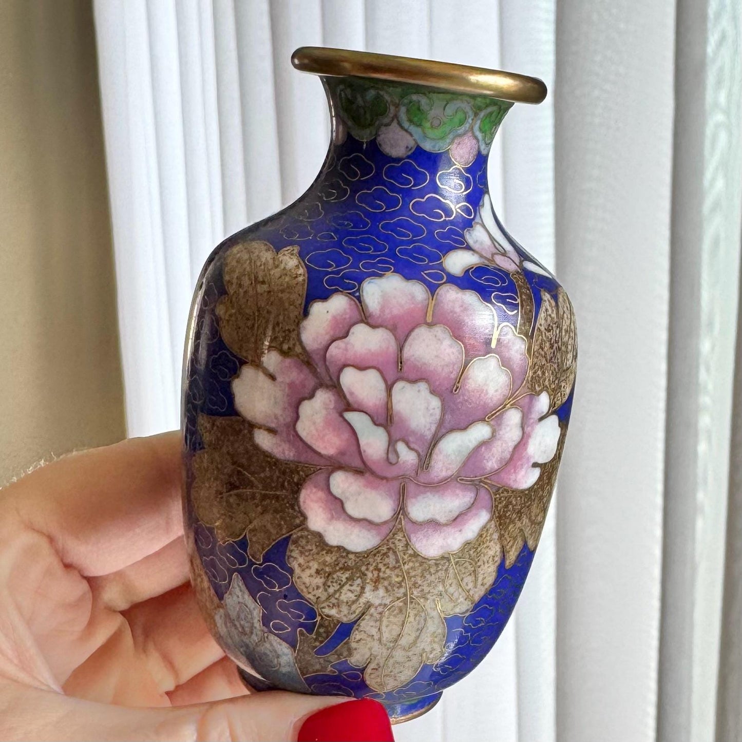 Vintage Chinese Cloisonne Vases (#C2) - Set of 2