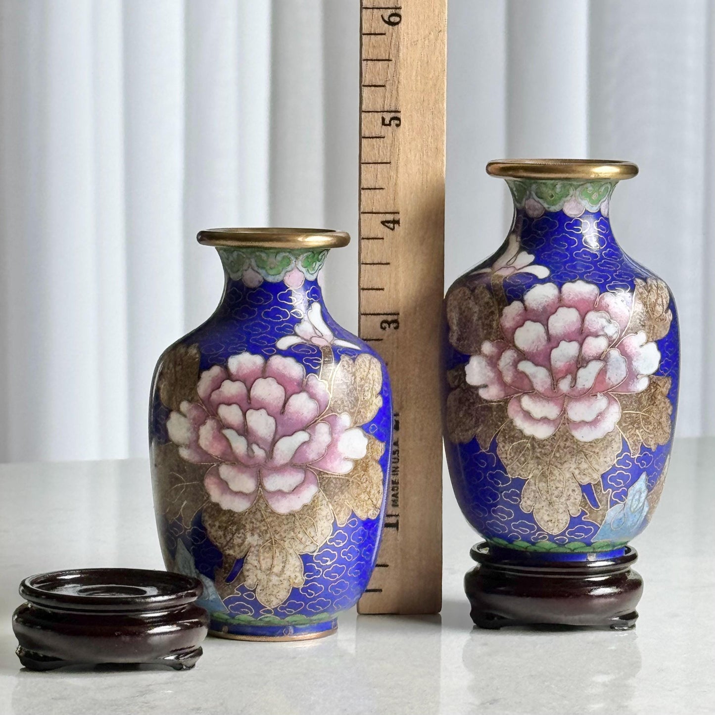 Vintage Chinese Cloisonne Vases (#C2) - Set of 2