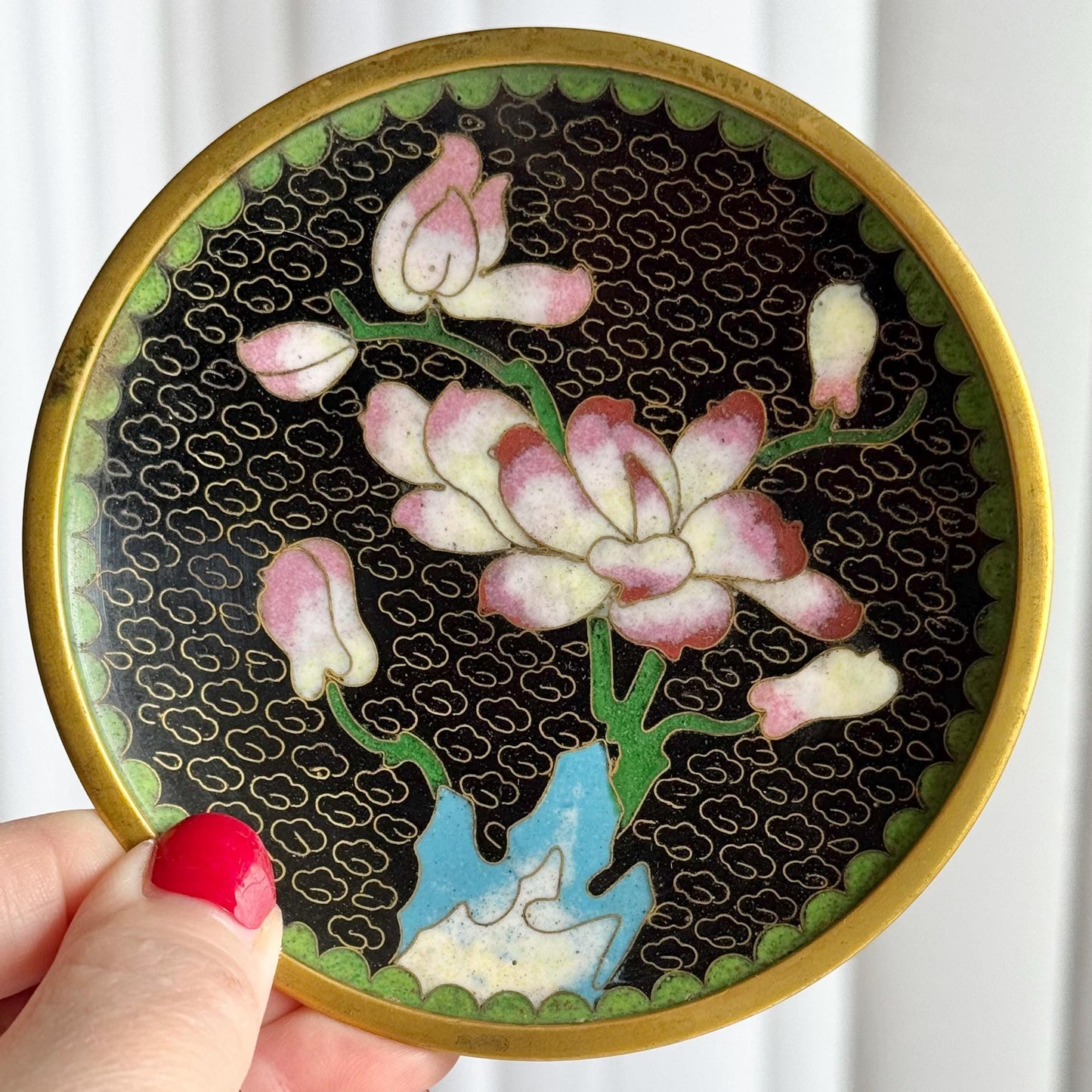 Vintage Chinese Cloisonne Dishes - Set of 2