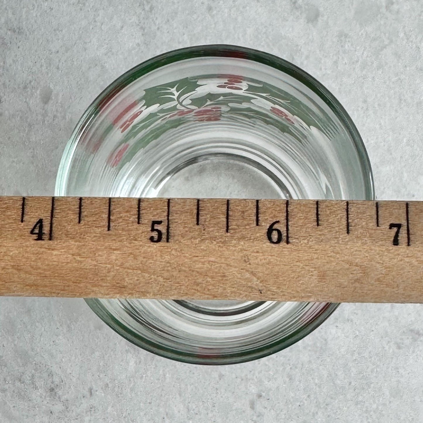 Vintage Indiana Glass 16 Ounce Holly Tumblers - Set of 7