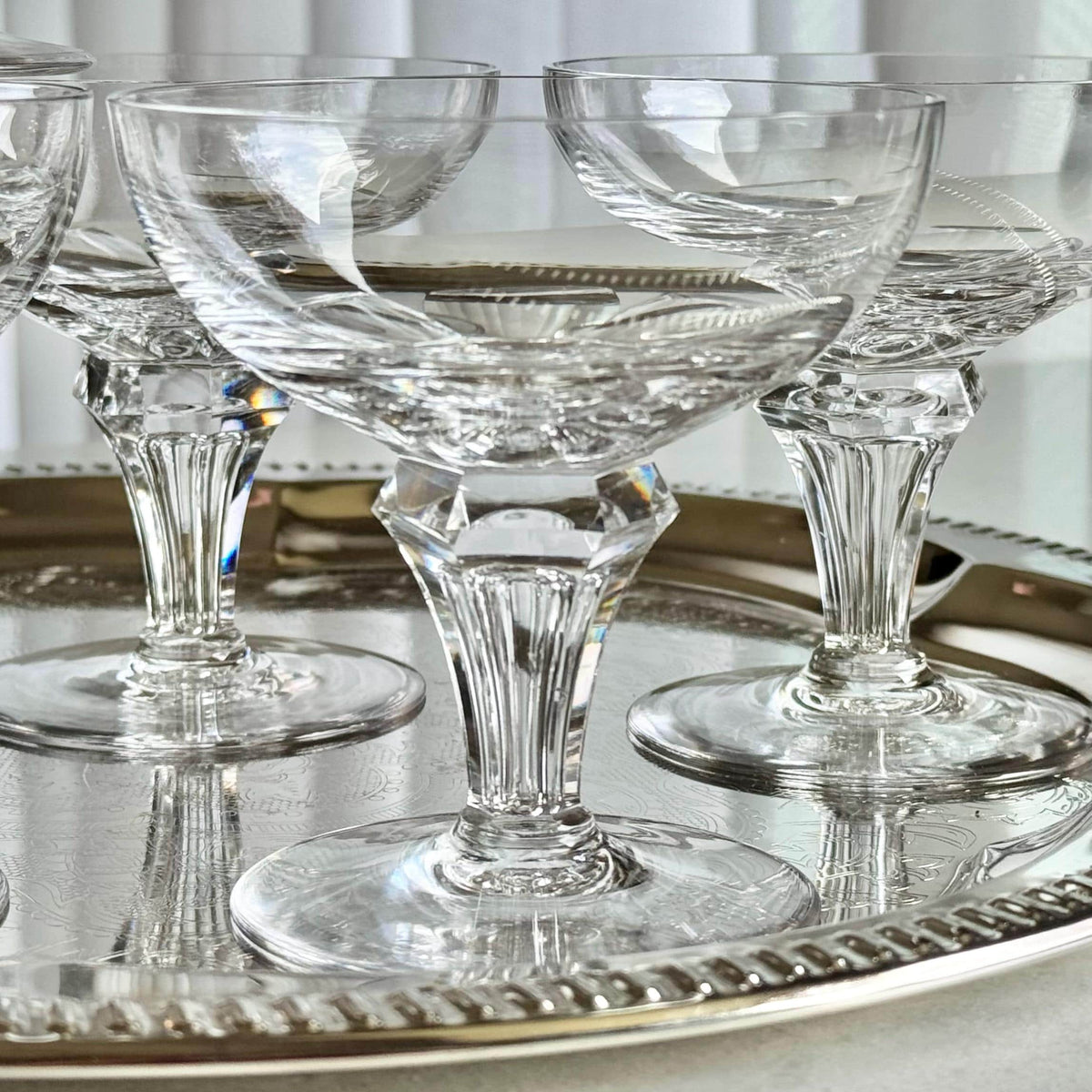 Vintage Royal Leerdam - Netherlands Queen Juliana Glasses - Set of 7 Coupes