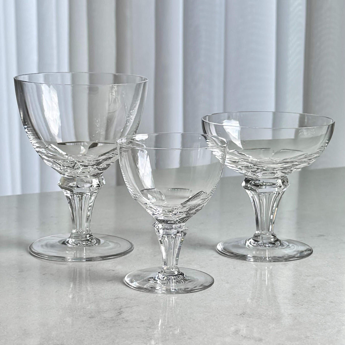 Vintage Royal Leerdam - Netherlands Queen Juliana Glasses - Set of 7 Coupes