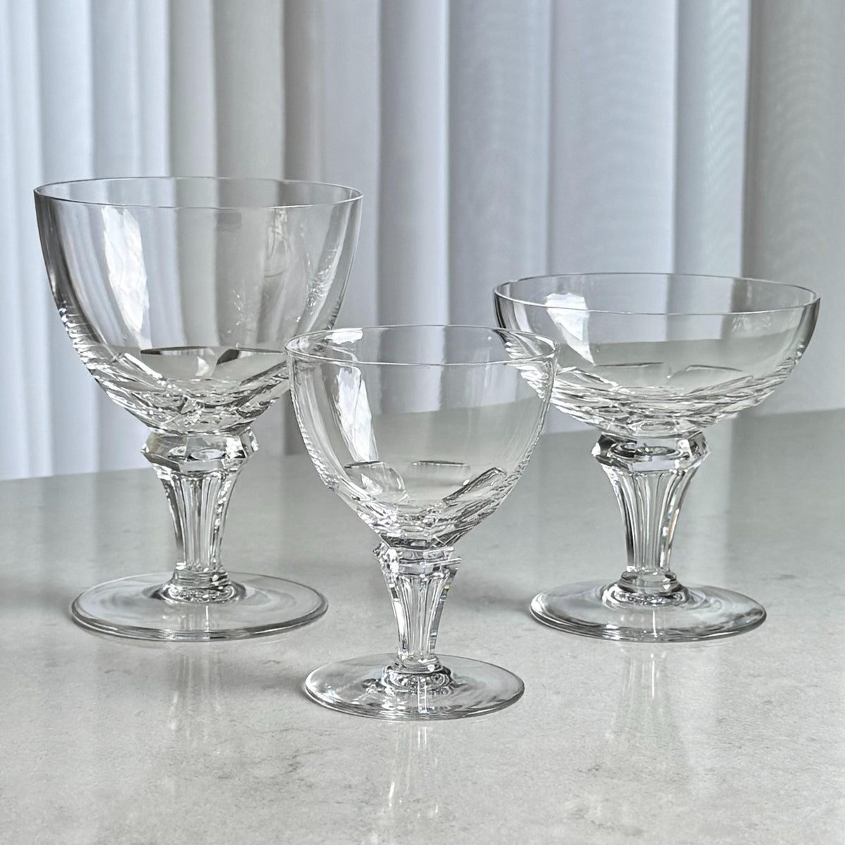 Vintage Royal Leerdam - Netherlands Queen Juliana Glasses - Set of 7 Goblets